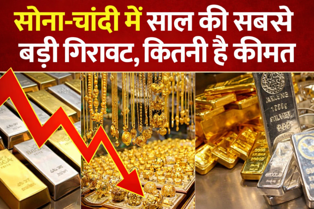 Gold Price Today: सोने-चांदी के भाव में बड़ी गिरावट, अभी जानें लेटेस्ट रेट 