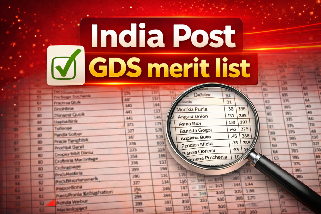 India Post GDS merit list