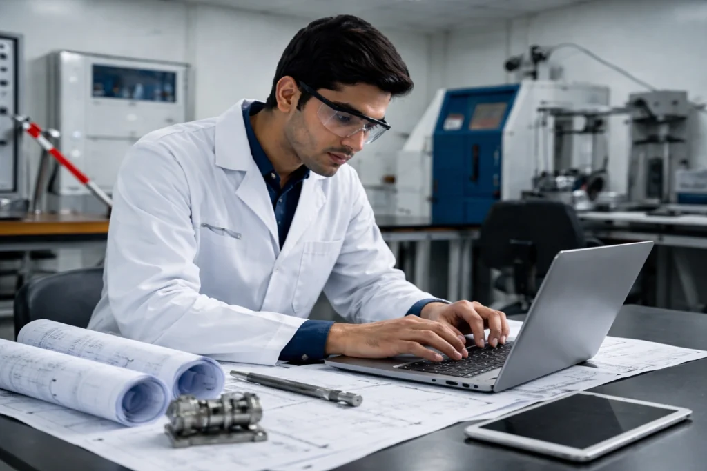 Engineer at work in modern lab - Inbriefy