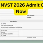 Class 6 JNVST 2026 Admit Card - Inbriefy