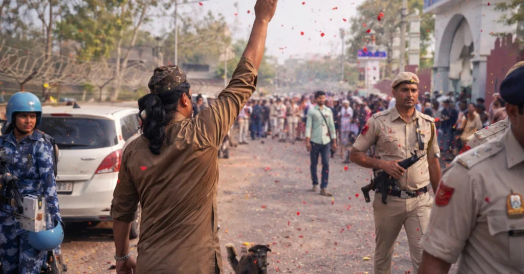 Soldiers showered with flowers on Eid - Inbriefy