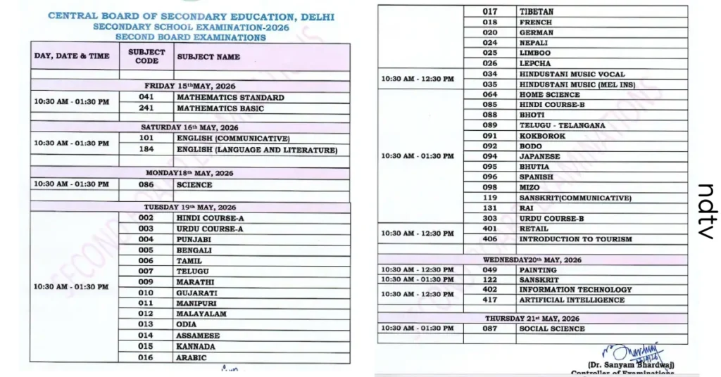 CBSE Second Board Exam 2026 - Inbriefy