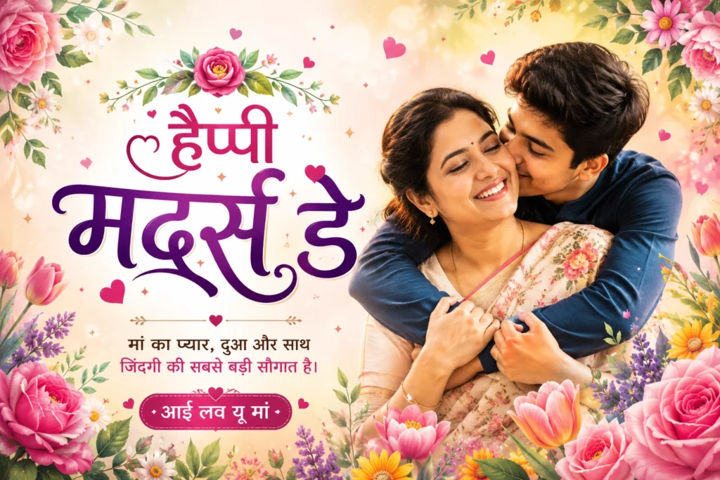 Happy Mother’s Day 2026 Wishes Image for Mom in Hindi